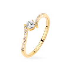 Nhẫn nữ vàng vàng 14K gắn đá CZ DOJI AFRJ000052F1CZ1