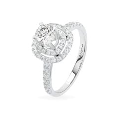 Nhẫn nữ vàng trắng 14K gắn đá CZ DOJI AFRJ000096F2CZ1