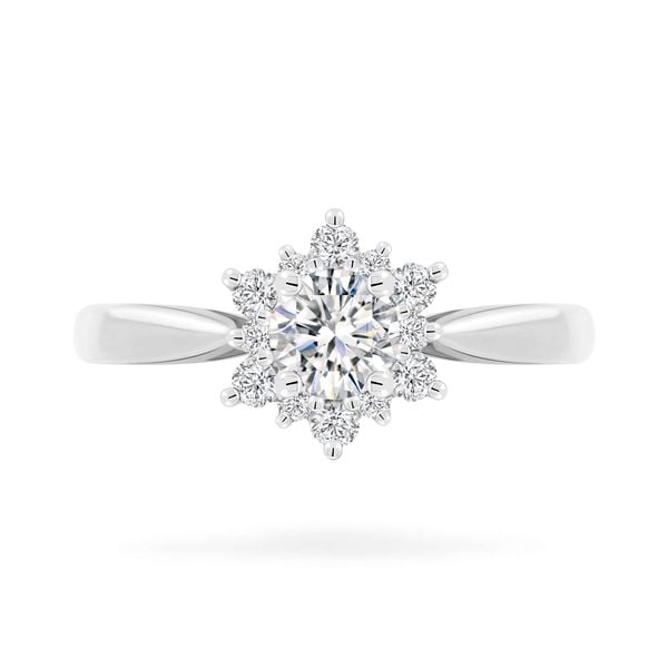 Nhẫn vàng trắng 14K gắn đá CZ DOJI AFRJ000097F2CZ1