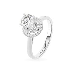 Nhẫn nữ vàng trắng 14K gắn đá CZ DOJI AFRJ000098F2CZ1