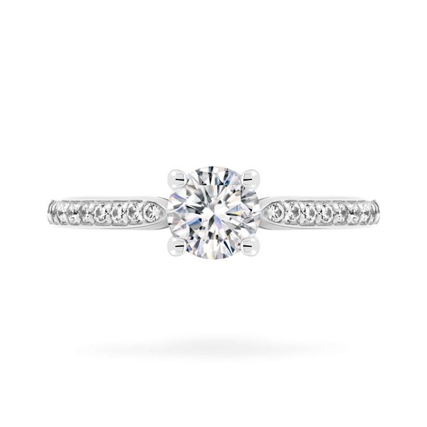 Nhẫn vàng trắng 14K gắn đá CZ DOJI AFRJ000099F2CZ1