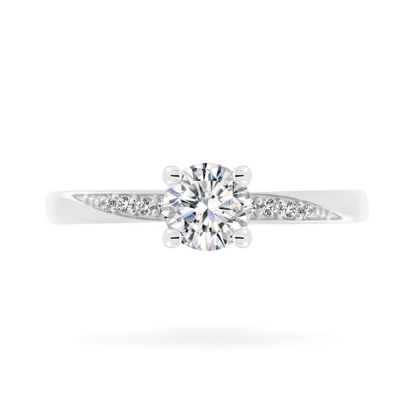 Nhẫn vàng trắng 14K gắn đá CZ DOJI AFRJ000100F2CZ1