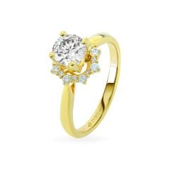 Nhẫn nữ vàng vàng 14K gắn đá CZ DOJI AFRJ000103F1CZ1