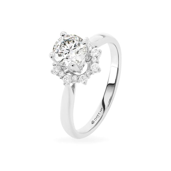 Nhẫn nữ vàng trắng 14K gắn đá CZ DOJI AFRJ000103F2CZ1