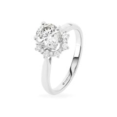 Nhẫn nữ vàng trắng 14K gắn đá CZ DOJI AFRJ000103F2CZ1