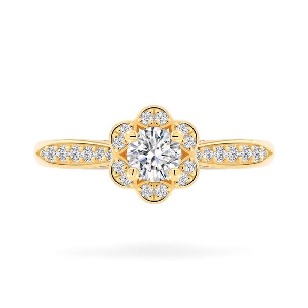 Nhẫn vàng vàng 14K gắn đá CZ DOJI AFRJ000104F1CZ1