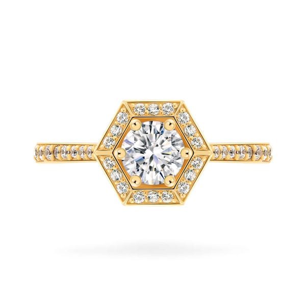 Nhẫn vàng vàng 14K gắn đá CZ DOJI AFRJ000106F1CZ1