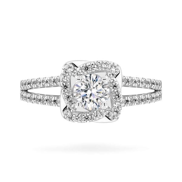 Nhẫn vàng trắng 14K gắn đá CZ DOJI AFRJ000120F2CZ1