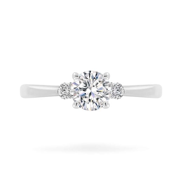 Nhẫn vàng trắng 14K gắn đá CZ DOJI AFRJ000122F2CZ1