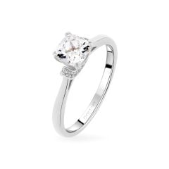 Nhẫn vàng trắng 14K gắn đá CZ DOJI AFRJ000125F2CZ1