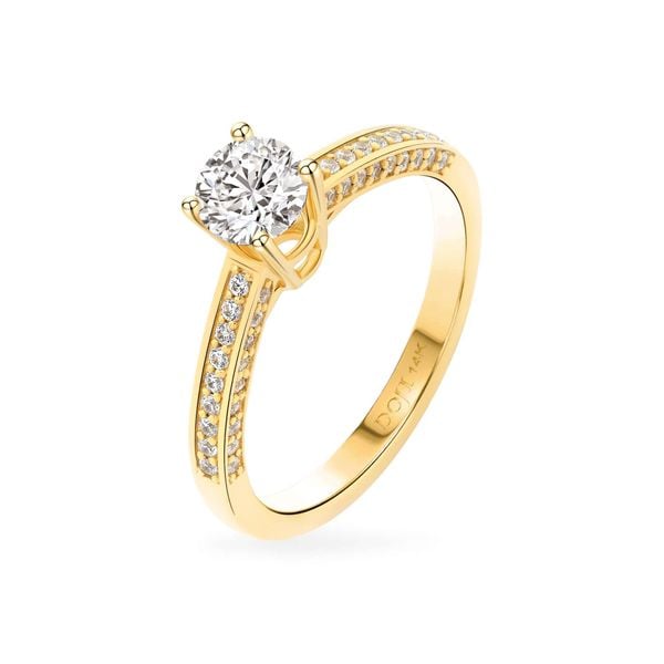 Nhẫn vàng vàng 14K gắn đá CZ DOJI AFRJ000129F1CZ1