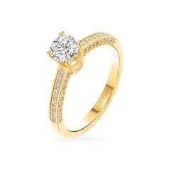 Nhẫn vàng vàng 14K gắn đá CZ DOJI AFRJ000129F1CZ1