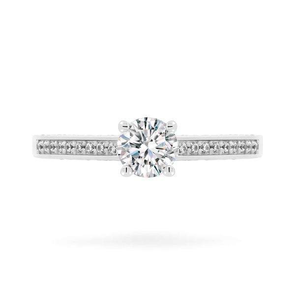 Nhẫn vàng trắng 14K gắn đá CZ DOJI AFRJ000129F2CZ1