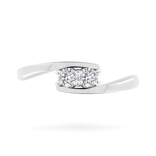 Nhẫn vàng trắng 14K gắn đá CZ DOJI AFRJ000134F2CZ1