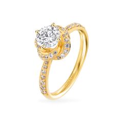 Nhẫn vàng vàng 14K gắn đá CZ DOJI AFRJ000150F1CZ1