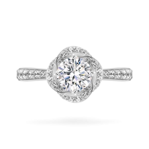 Nhẫn vàng trắng 14K gắn đá CZ DOJI AFRJ000150F2CZ1