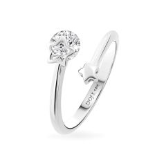 Nhẫn nữ vàng trắng 14K gắn đá CZ DOJI AFRJ000327F2CZ1