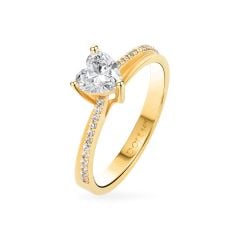 Nhẫn vàng vàng 14K gắn đá CZ DOJI AFRJ000403F1CZ1