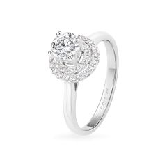 Nhẫn nữ vàng trắng 14K gắn đá CZ DOJI AFRJ000405F2CZ1