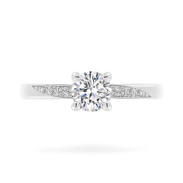 Nhẫn vàng trắng 14K gắn đá CZ DOJI AFRJ000407F2CZ1