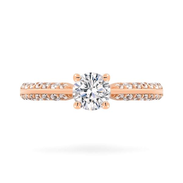 Nhẫn vàng hồng 14K gắn đá CZ DOJI AFRJ000414F3CZ1