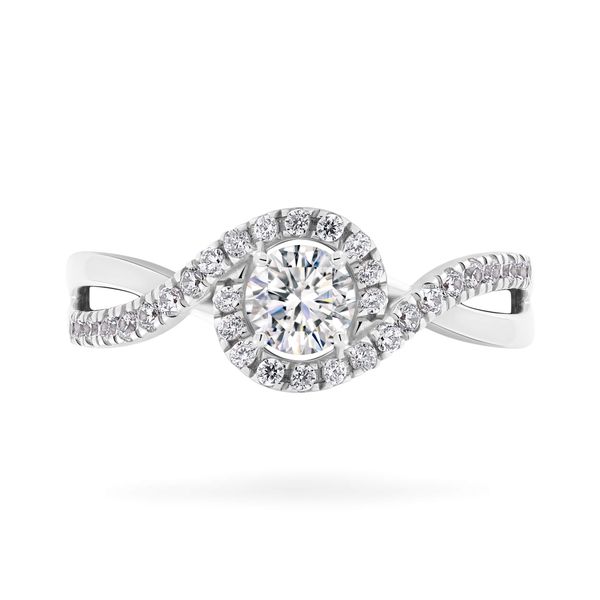 Nhẫn vàng trắng 14K gắn đá CZ DOJI AFRJ000422F2CZ1