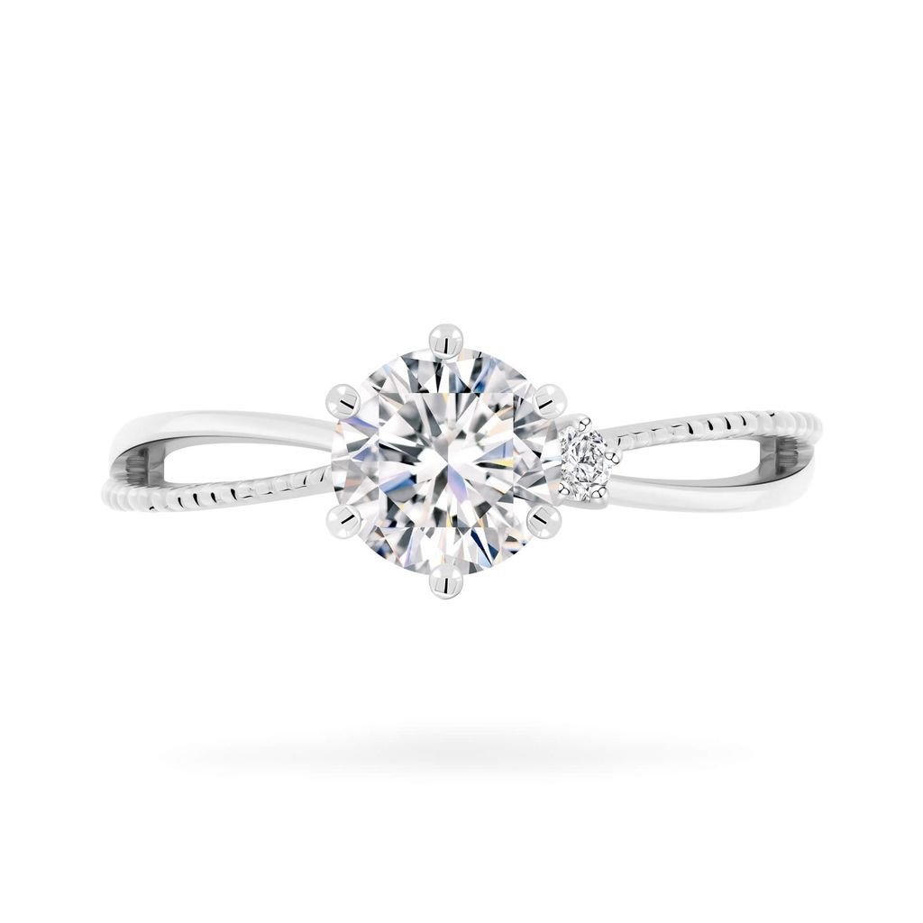 Nhẫn vàng trắng 14K gắn đá CZ DOJI AFRJ000492F2CZ1 