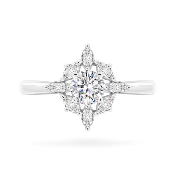 Nhẫn vàng trắng 14K gắn đá CZ DOJI AFRJ000496F2CZ1