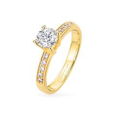 Nhẫn vàng vàng 14K gắn đá CZ DOJI AFRJ000502F1CZ1