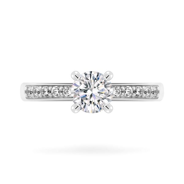 Nhẫn vàng trắng 14K gắn đá CZ DOJI AFRJ000502F2CZ1
