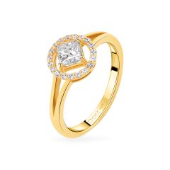 Nhẫn vàng vàng 14K gắn đá CZ DOJI AFRJ000674F1CZ1