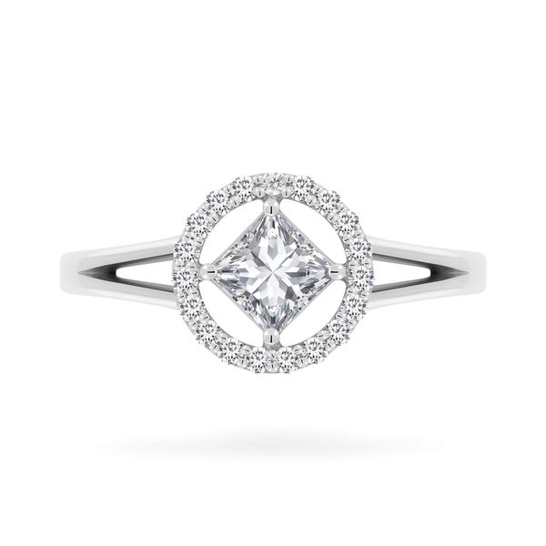 Nhẫn vàng trắng 14K gắn đá CZ DOJI AFRJ000674F2CZ1