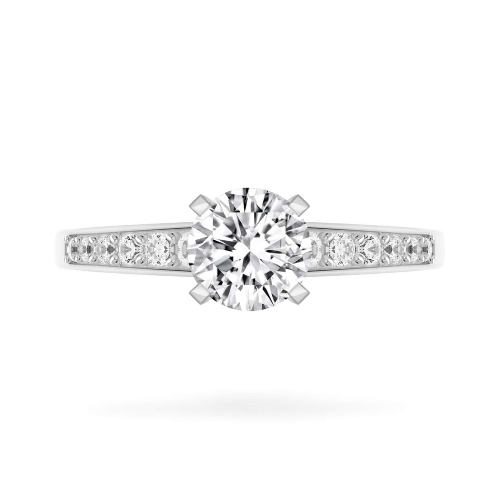 Nhẫn nữ vàng trắng 14K gắn đá CZ DOJI AFRJ000130F2CZ1 