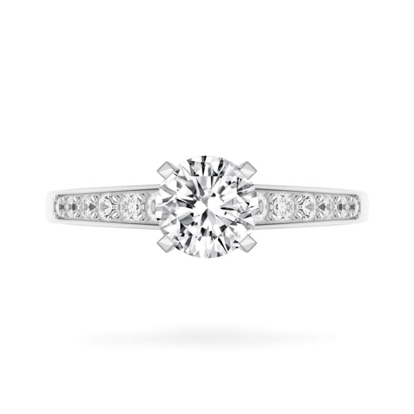 Nhẫn nữ vàng trắng 14K gắn đá CZ DOJI AFRJ000130F2CZ1