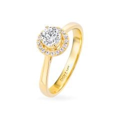 Nhẫn nữ vàng vàng 14K gắn đá CZ DOJI AFRJ000009F1CZ1