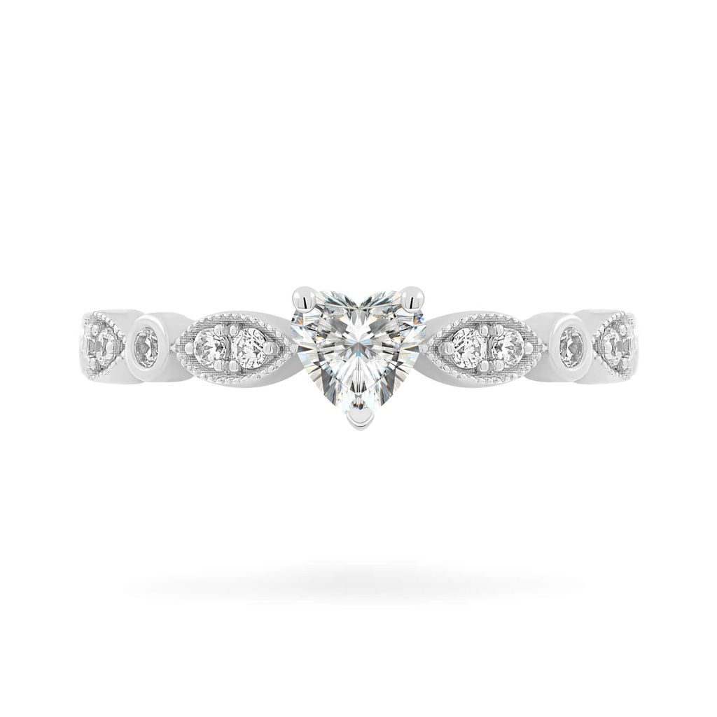 Nhẫn nữ vàng trắng 14K gắn đá CZ DOJI AFRJ000056F2CZ1 