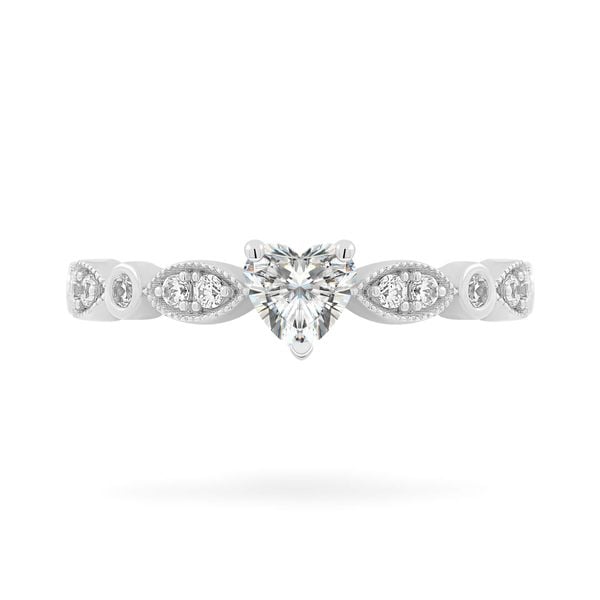 Nhẫn nữ vàng trắng 14K gắn đá CZ DOJI AFRJ000056F2CZ1