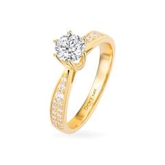 Nhẫn nữ vàng vàng 14K gắn đá CZ DOJI AFRJ000131F1CZ1