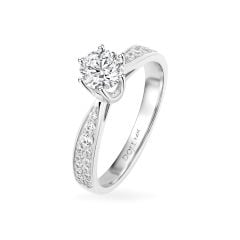 Nhẫn nữ vàng trắng 14K gắn đá CZ DOJI AFRJ000131F2CZ1