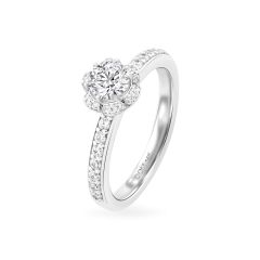 Nhẫn nữ vàng trắng 14K gắn đá CZ DOJI AFRJ000156F2CZ1