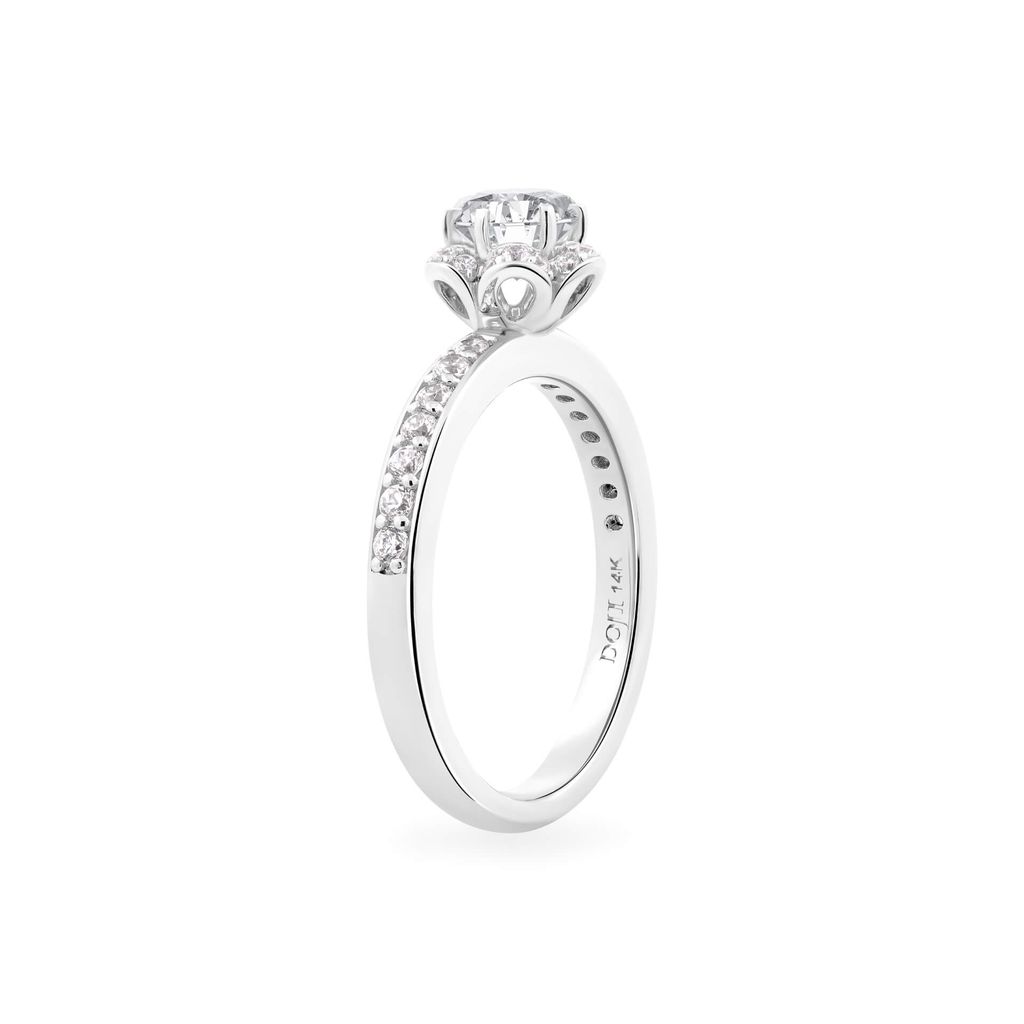 Nhẫn nữ vàng trắng 14K gắn đá CZ DOJI AFRJ000156F2CZ1 