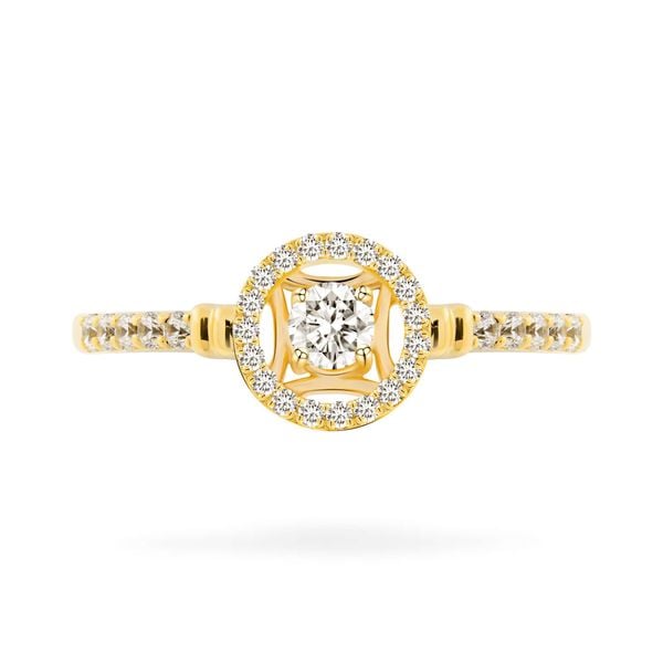 Nhẫn vàng vàng 14K gắn đá CZ DOJI AFRJ000517F1CZ1