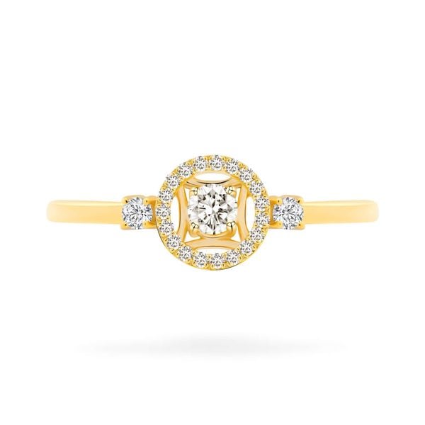 Nhẫn vàng vàng 14K gắn đá CZ DOJI AFRJ000518F1CZ1