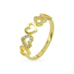 Nhẫn nữ vàng vàng 14K gắn đá CZ DOJI AFRK000020F1CZ1