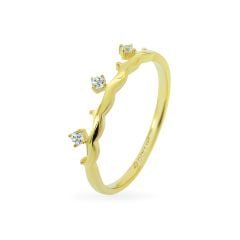 Nhẫn nữ vàng vàng 14K gắn đá CZ DOJI AFRK000023F1CZ1