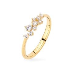 Nhẫn vàng vàng 14K gắn đá CZ DOJI AFRK000143F1CZ1
