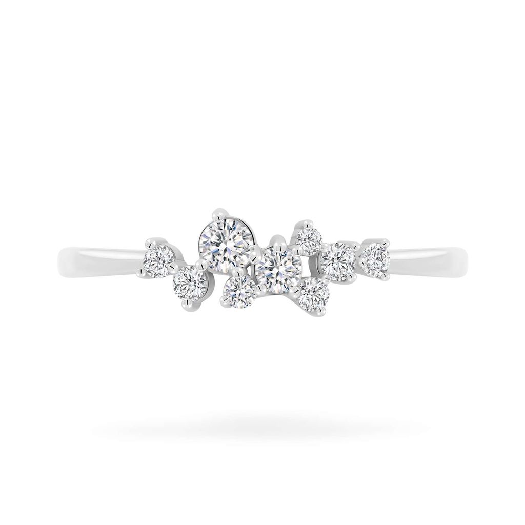 Nhẫn vàng trắng 14K gắn đá CZ DOJI AFRK000143F2CZ1 