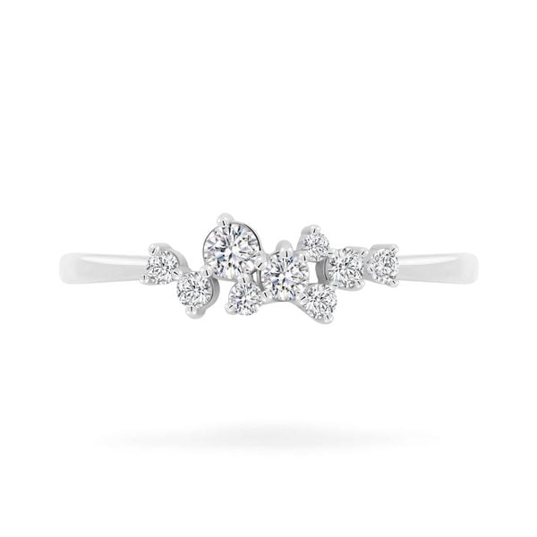 Nhẫn vàng trắng 14K gắn đá CZ DOJI AFRK000143F2CZ1