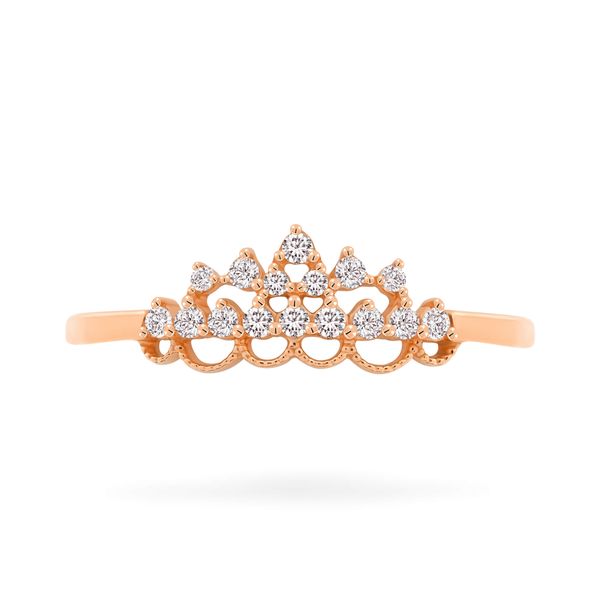 Nhẫn vàng hồng 14K gắn đá CZ DOJI AFRK000145F3CZ1