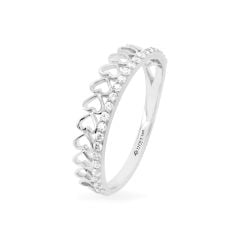 Nhẫn nữ vàng trắng 14K gắn đá CZ DOJI AFRK000180F2CZ1